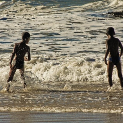 boys at beach